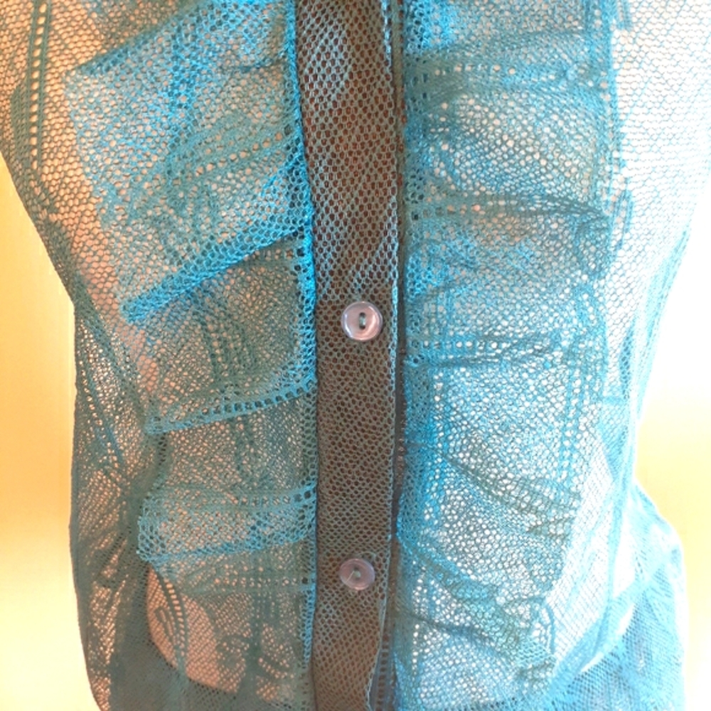 Rue 21 Ruffled Mesh Blouse - Picture 5 of 7